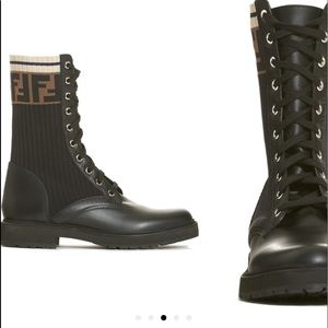 Fendi sock combat boot